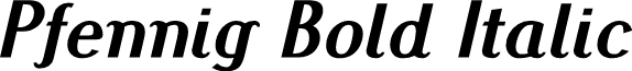 Pfennig Bold Italic