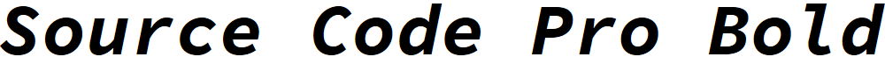 Source Code Pro Bold Italic