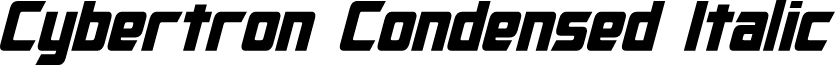 Cybertron Condensed Italic