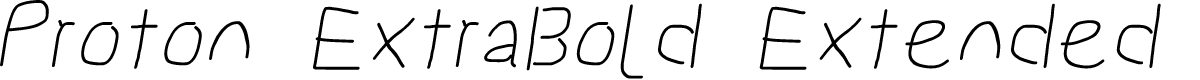 Proton ExtraBold Extended Italic