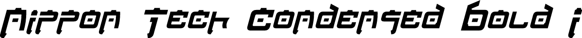 Nippon Tech Condensed Bold Italic