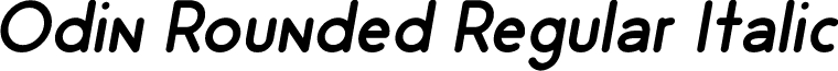 Odin Rounded Regular Italic