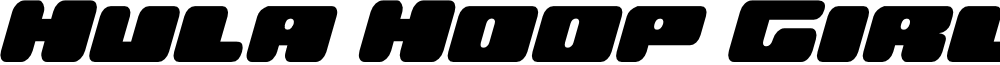Hula Hoop Girl Expanded Italic