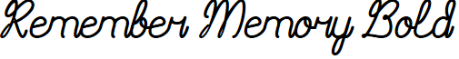 Remember Memory Bold