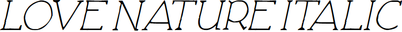 Love Nature Italic