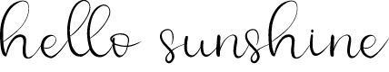 hello sunshine