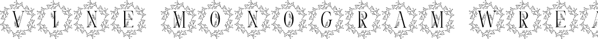 Vine Monogram Wreath