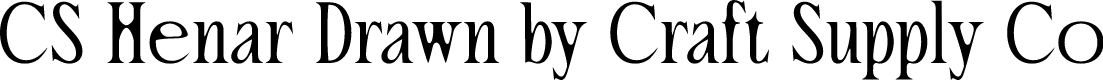 CSHenarDrawn-Regular Demo