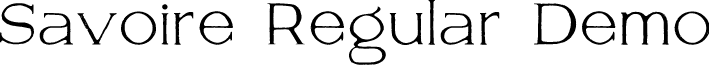 Savoire Regular Demo