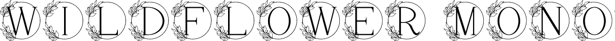 Wildflower Monogram Regular