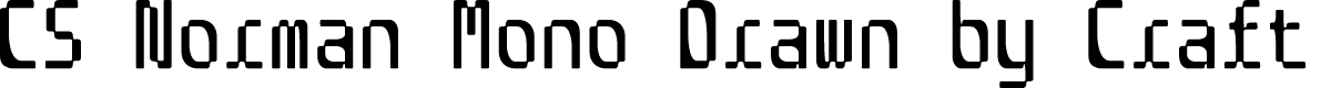 CSNormanMonoDrawn-Regular Demo