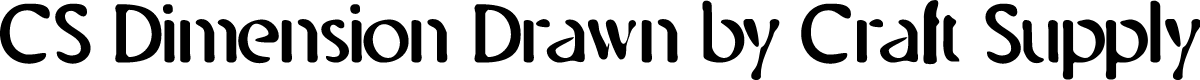 CSDimensionDrawn-Regular Demo