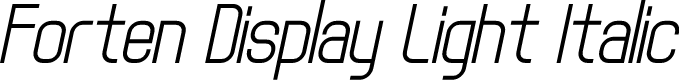 Forten Display Light Italic