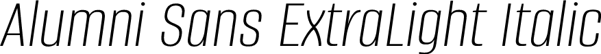 Alumni Sans ExtraLight Italic