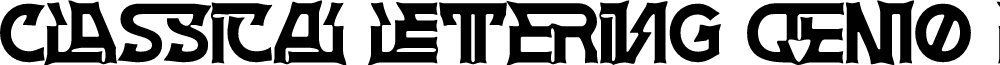 CLASSICAL LETTERING DEMO REGULAR