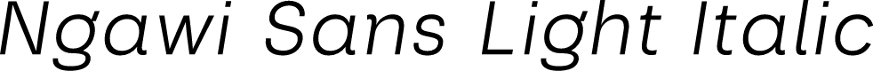 Ngawi Demo Light Italic