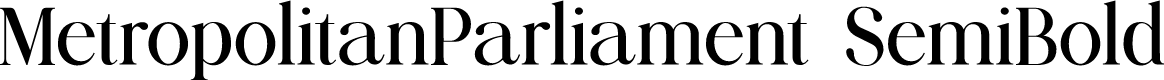 MetropolitanParliament SemiBold