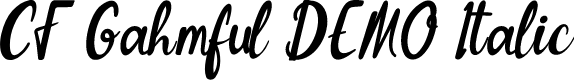 CF Gahmful DEMO Italic