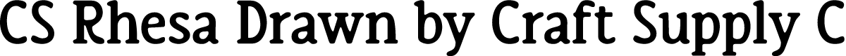 CSRhesaDrawn-Regular Demo