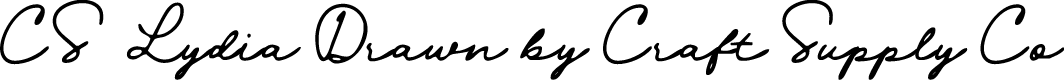 CSLydiaDrawn-Regular Demo