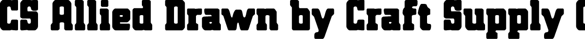 CSAlliedDrawn-Regular Demo
