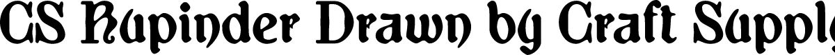 CSRupinderDrawn-Regular Demo