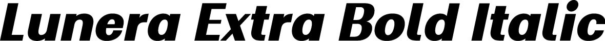Lunera Extra Bold Italic