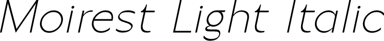 Moirest Light Italic