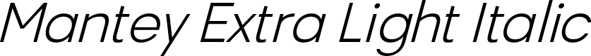 Mantey Extra Light Italic