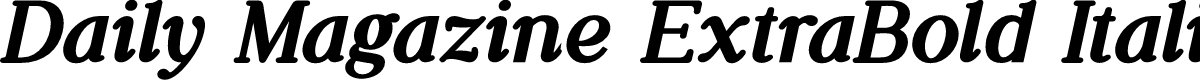 Daily Magazine ExtraBold Italic