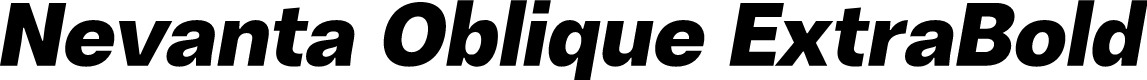 Nevanta Oblique ExtraBold