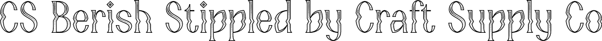 CS Berish Stippled Regular Demo