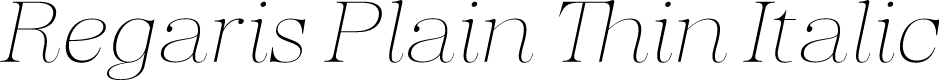 Regaris Plain Thin Italic