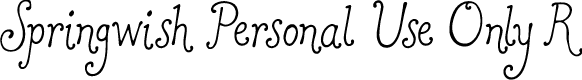 Springwish Personal Use Only
 R