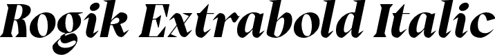 Rogik Extrabold Italic