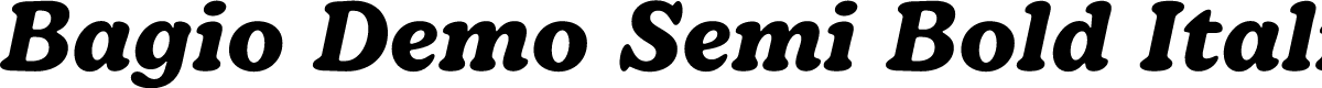 Bagio Demo Semi Bold Italic
