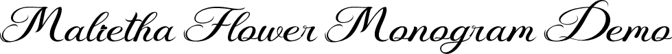 Malietha Flower Monogram Demo