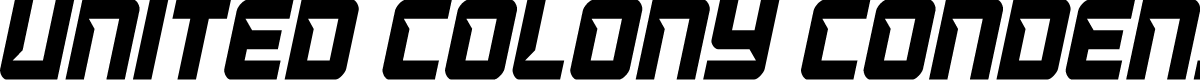 United Colony Condensed Italic