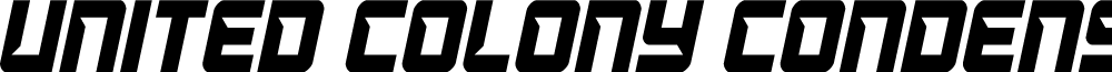 United Colony Condensed Italic