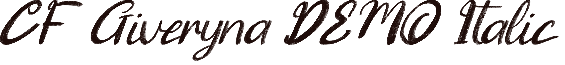 CF Giveryna DEMO Italic