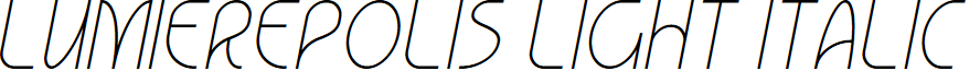 Lumierepolis Light Italic