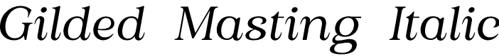 Gilded Masting Regular Italic V1
