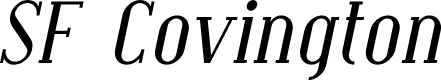 SF Covington Italic