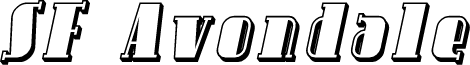SF Avondale Shaded Italic