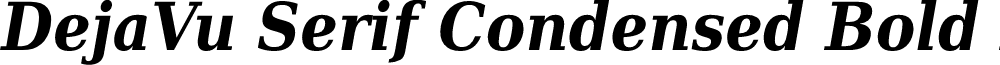 DejaVu Serif Condensed Bold Italic