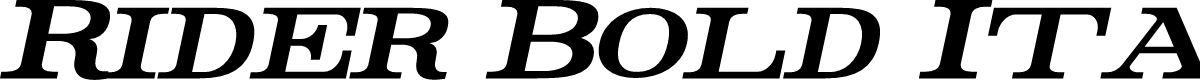 Rider Bold Italic