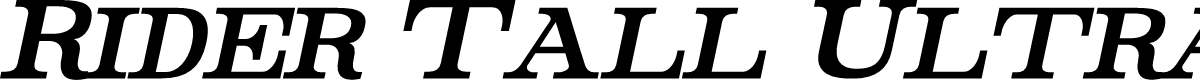 Rider Tall Ultra-condensed Bold Italic