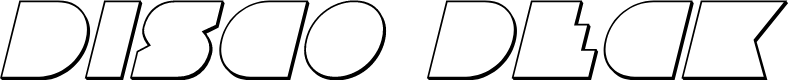 Disco Deck Outline Italic