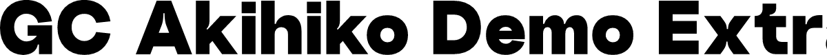 GC Akihiko Demo Extra Bold