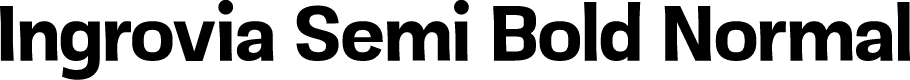Ingrovia Semi Bold Normal